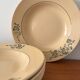 Set of 6 vintage green flowered deep plates from Saint Amand – Tableware