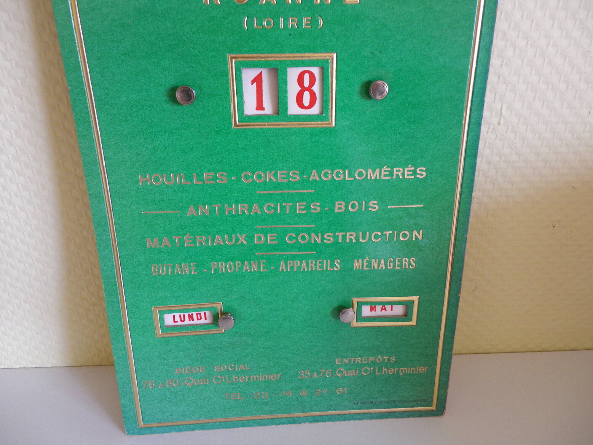 Advertising poster "the reunis chantiers" by the designer ets Bouche & Valletton 1958