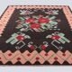 Tapis Kilim moldave en laine, grand motif floral tissé à plat, art populaire, 306 x 242 cm
