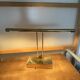 Modernist desk or piano lamp in gilded brass - 1970s/80s