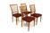 Set de 4 chaises scandinave en hêtre, Suède, 1960