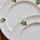 6 vintage dessert plates porcelain Table et Couleurs Raspberry model