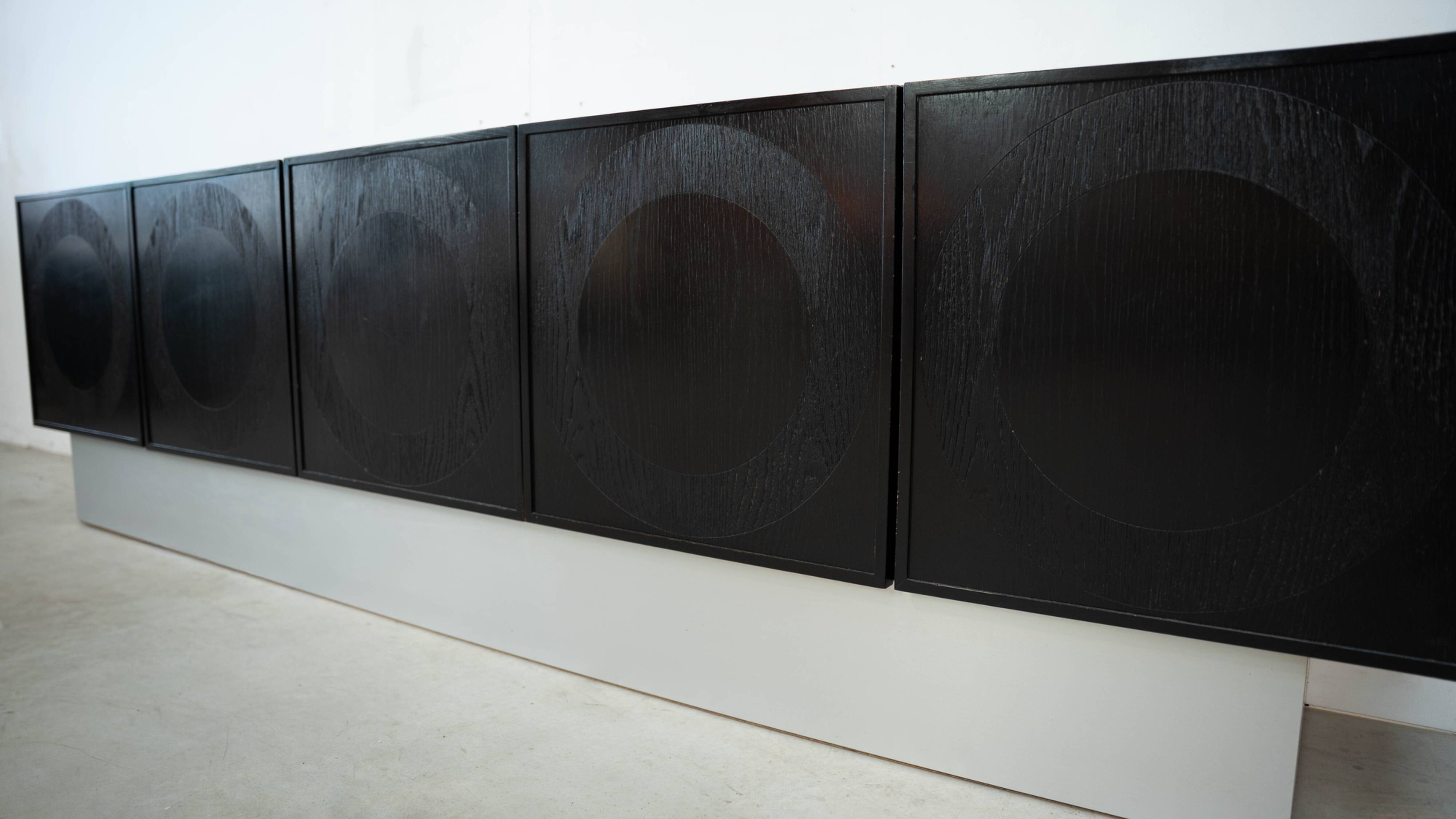 Black brutalist sideboard by Musterring