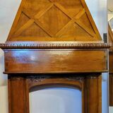 Renaissance style fireplace in solid oak circa 1850