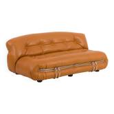 Soriana sofa by Afra and Tobia Scarpa for Cassina, in fully natural aniline