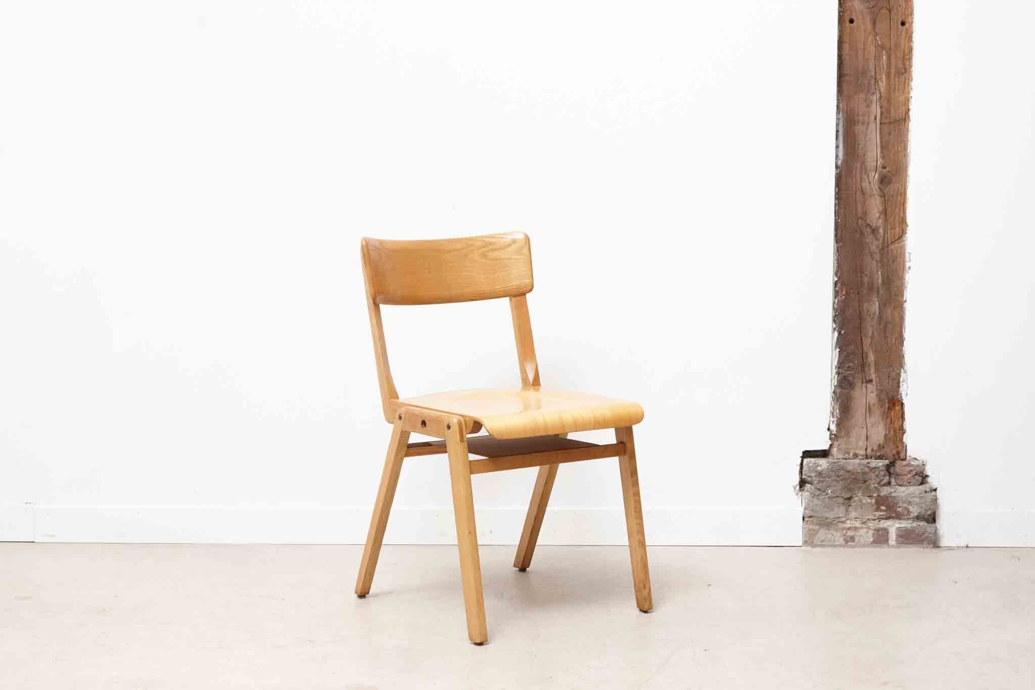 Woodwest chair all stackable light oak