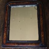 Antique Louis Philippe mirror in black and brown.