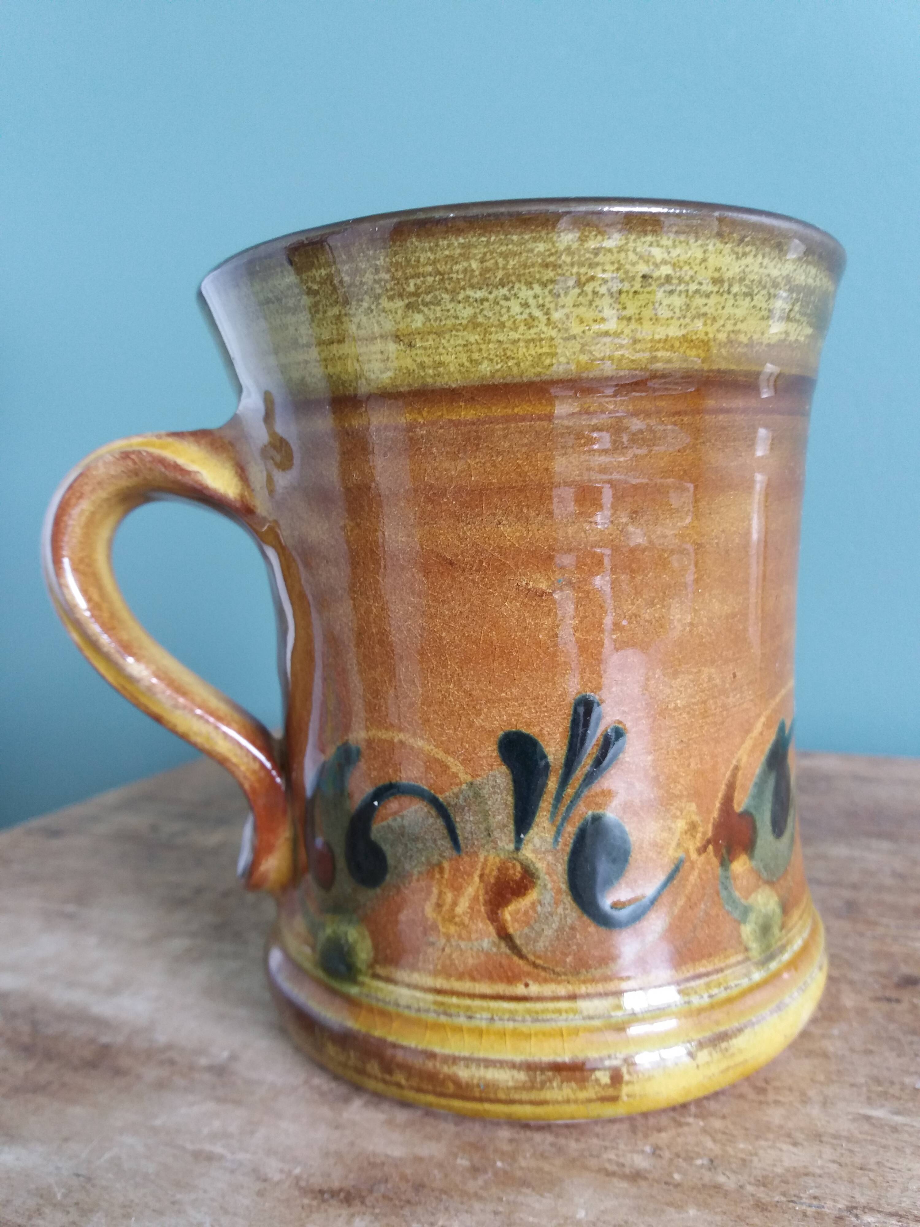 Handmade terracotta mug cup