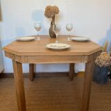 Extendable wooden art deco table for 4 to 8 people