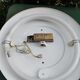 Ceiling light or circular wall light in orange lacquered metal and perspex 1960