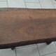Table basse brutaliste vintage chêne massif