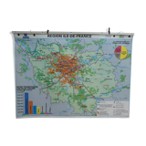 School map Ile de France vintage MDI