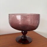 Vintage punch service – Hand-blown bubble glass, bowl or ladle