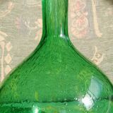 Green vase, biot 60s blown glass