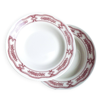 Lot de 2 assiettes creuses, assiettes italiennes, assiettes à potage.