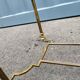Old coffee table side metal gilded top glass style Louis XVl
