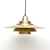 Vintage Danish Superlight lamp in brass, 1970's