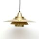 Vintage Danish Superlight lamp in brass, 1970's