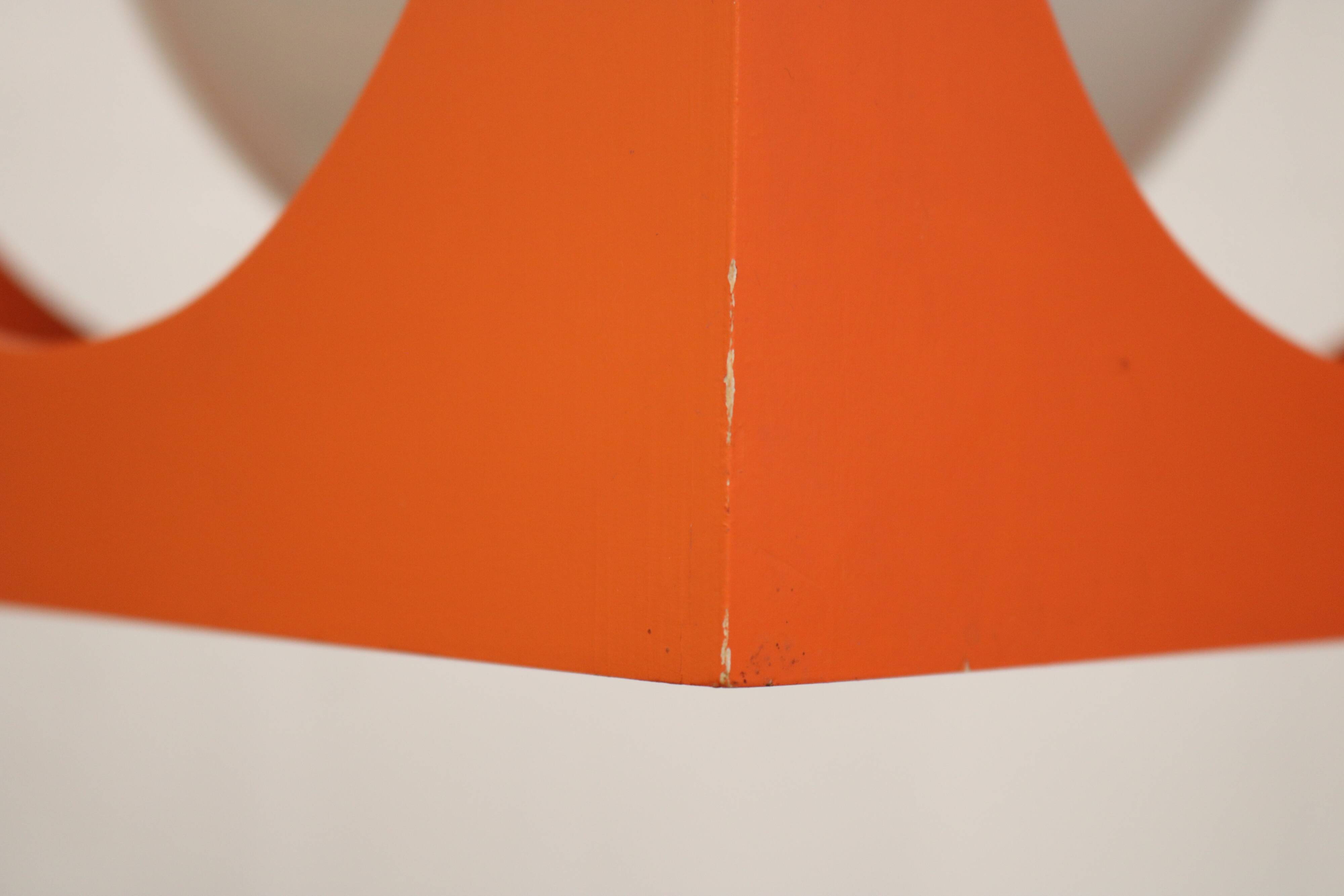 Orange Poker Dice Pendant Lamp - 1970s Space Age Lighting