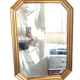 Miroir en bois d'or biseauté