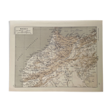 Old map of Morocco - 1910