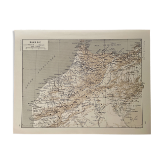 Ancienne carte du Maroc - 1910
