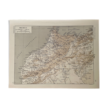 Ancienne carte du Maroc - 1910