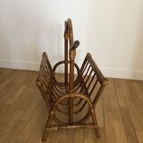 Porte revue rotin