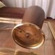 80s wood and brass lamp base