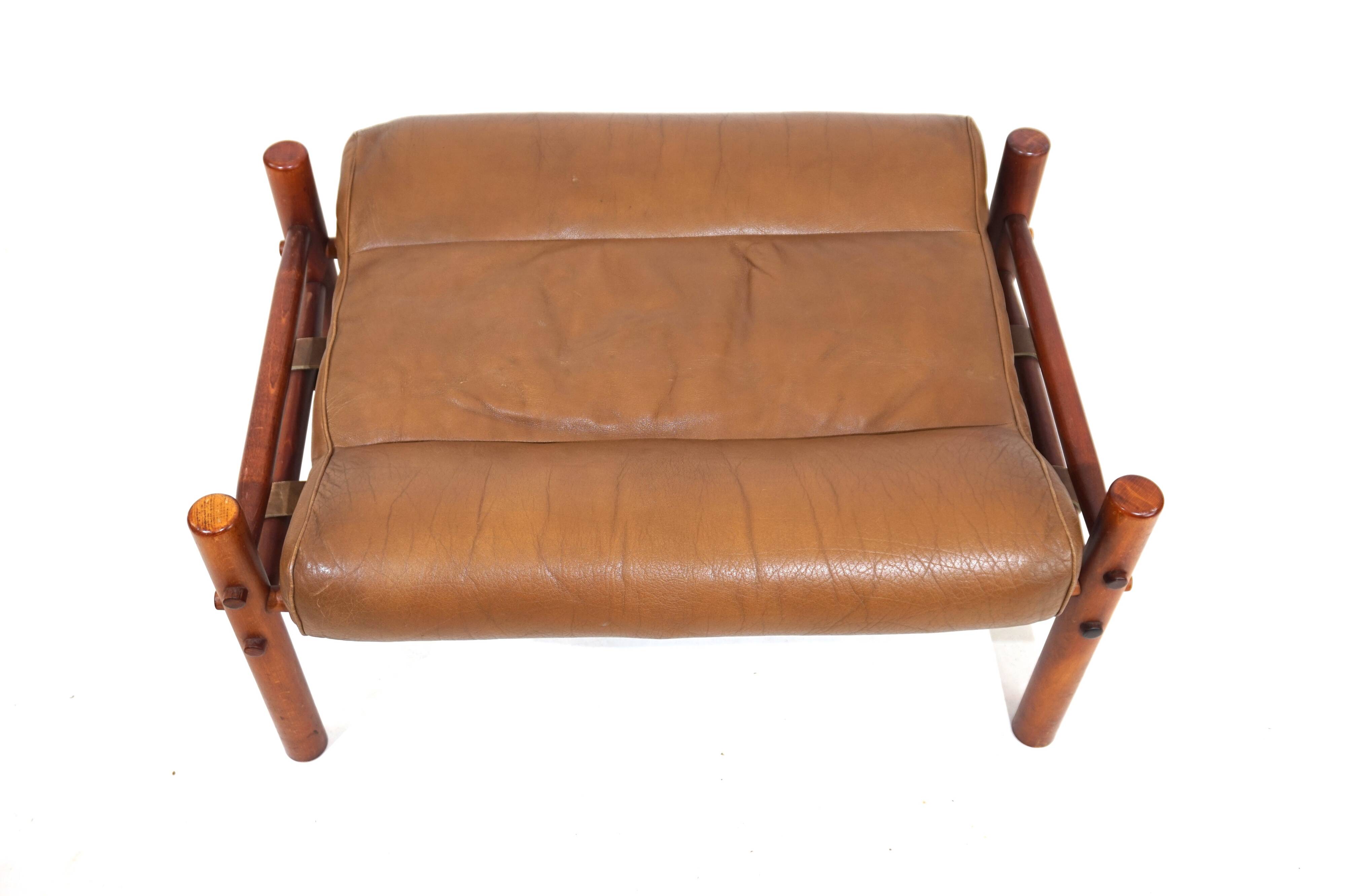 Arne Norell Inca chair with ottoman for Norell AB