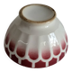Old bowl in earthenware DIGOIN SARREGUEMINES with faceted burgundy.