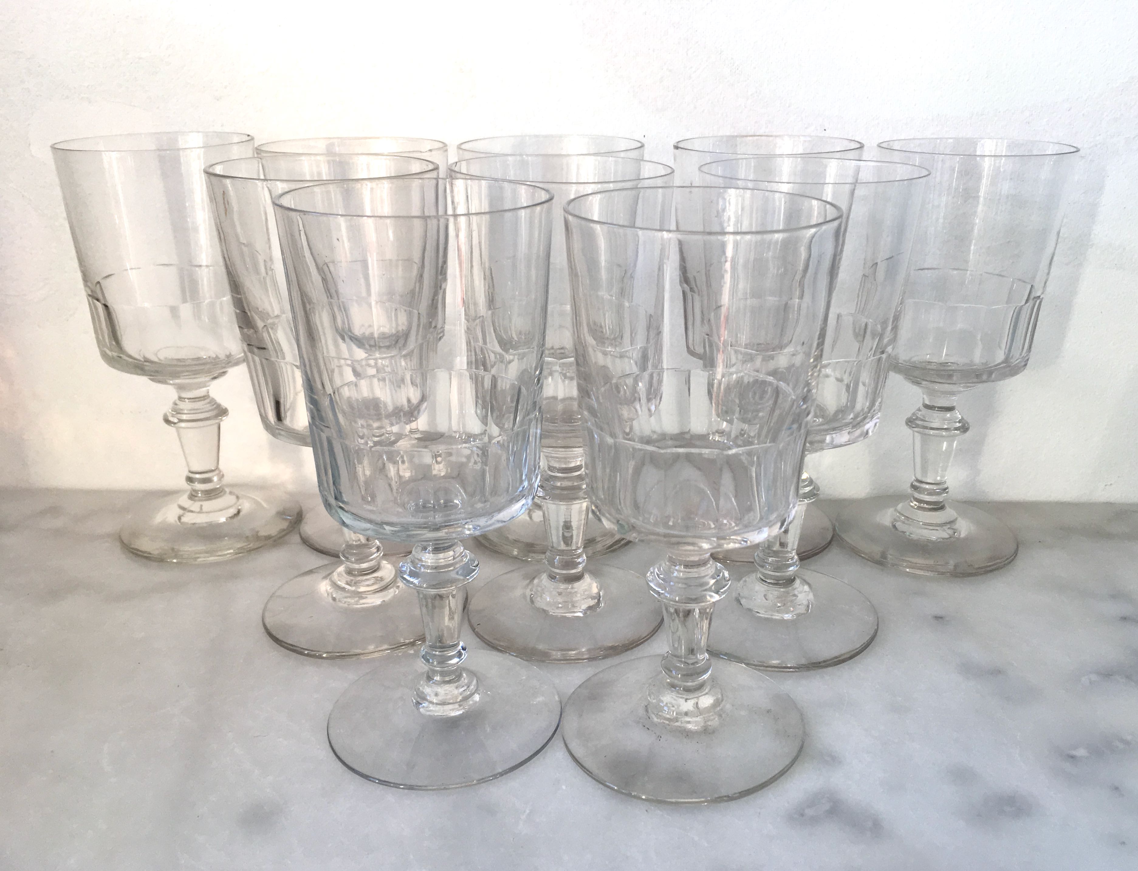 Set de 10 verres à vin années 40