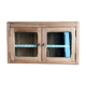 Small antique wall display cabinet in walnut.