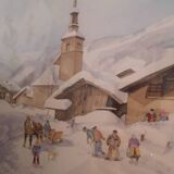 Tableau aquarelle savoie