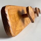 Vintage wooden heart coat rack