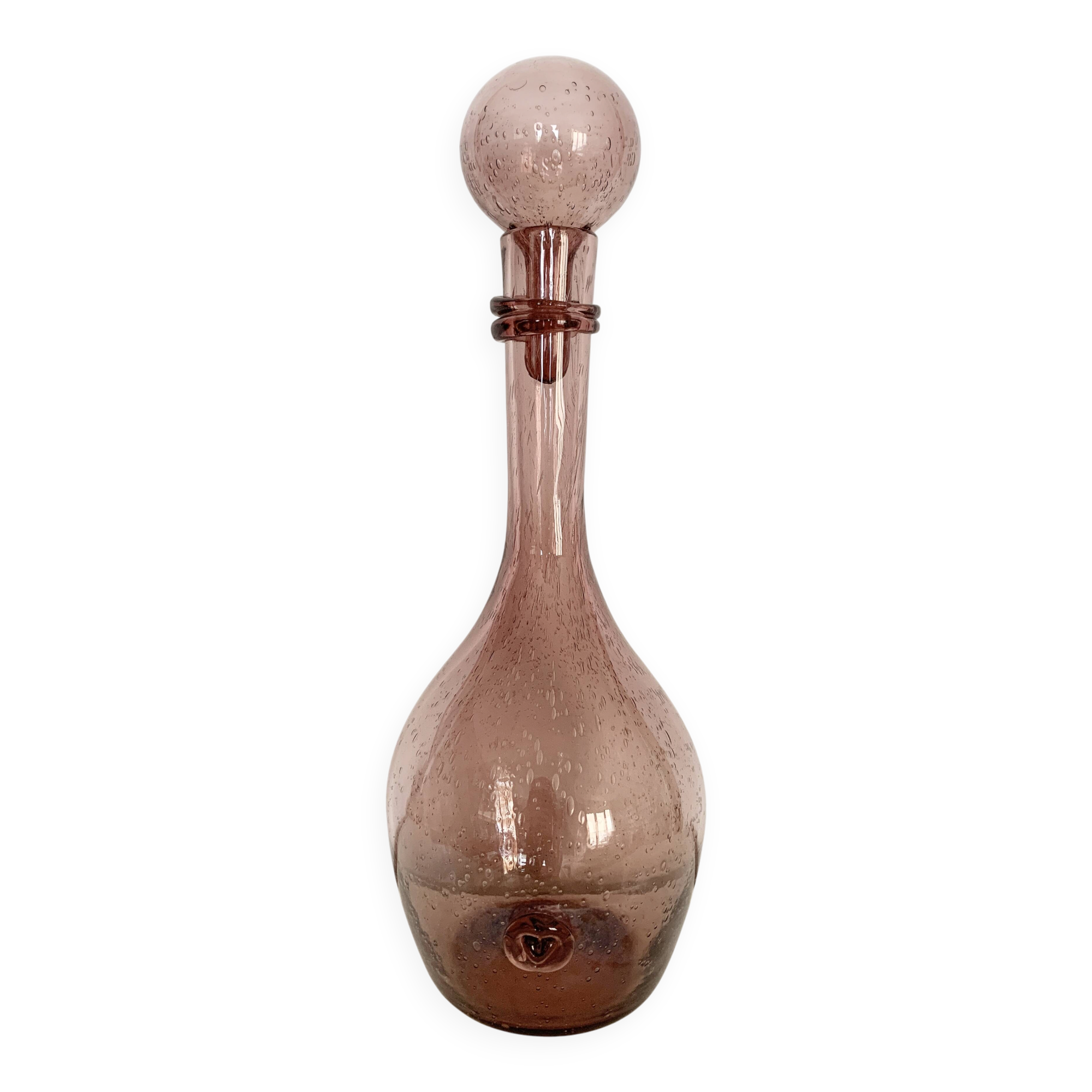 Blown glass bubble carafe