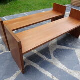 Pair of teak wall shelves