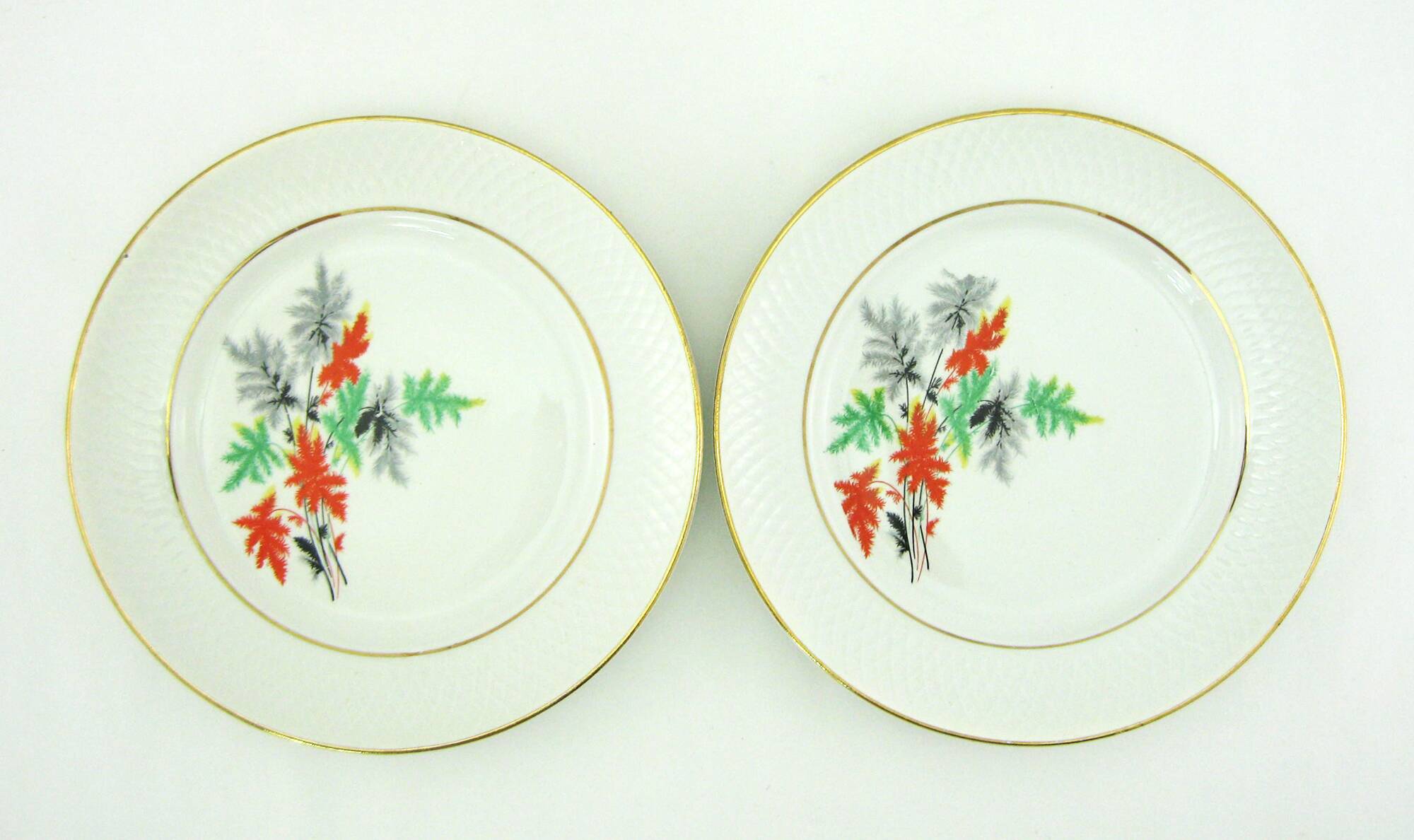 6 dinner plates - Orchies Moulin des Loups France - vintage 50s