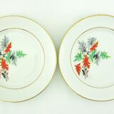 6 dinner plates - Orchies Moulin des Loups France - vintage 50s