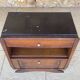 Art Deco bedside table in walnut, black marble top, circa 1920.
