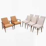 Un ensemble de 6 chaises rembourrées des années 1970