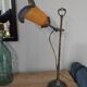 Lampe col de cygne abat jour tulipe pate verre vannes ancienne vintage