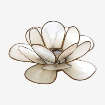 Vacuum pocket, candle holder mother of Pearl Lotus Flower