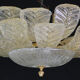 Dubai, Large Size Murano Glass Gold Flush Mount, 1970s