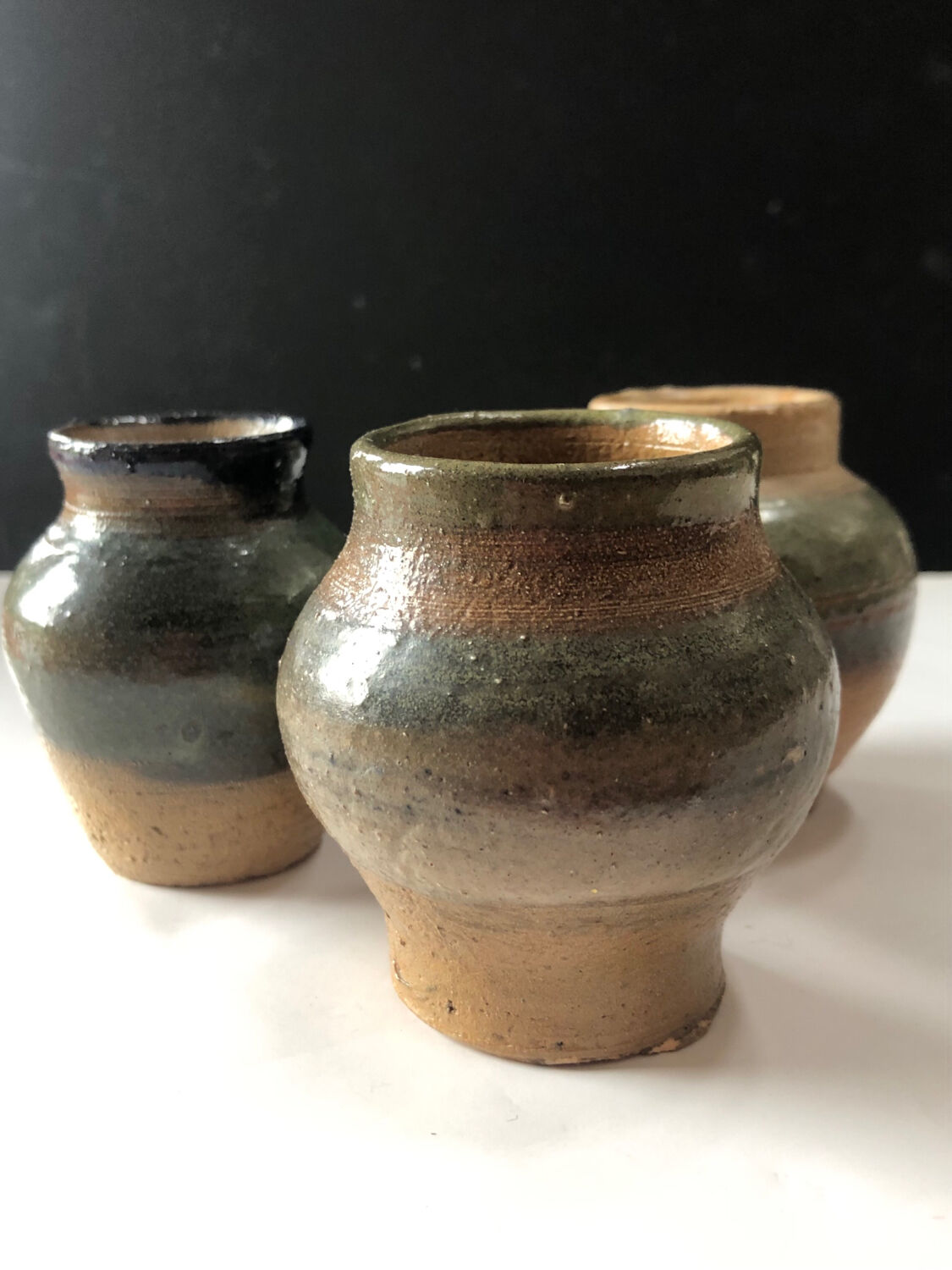 Lot de 3 pots en grès de Jules Guérin