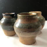 Set of 3 stoneware pots by Jules Guérin