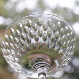 Suite of 12 champagne glasses in Baccarat crystal. Model Paris