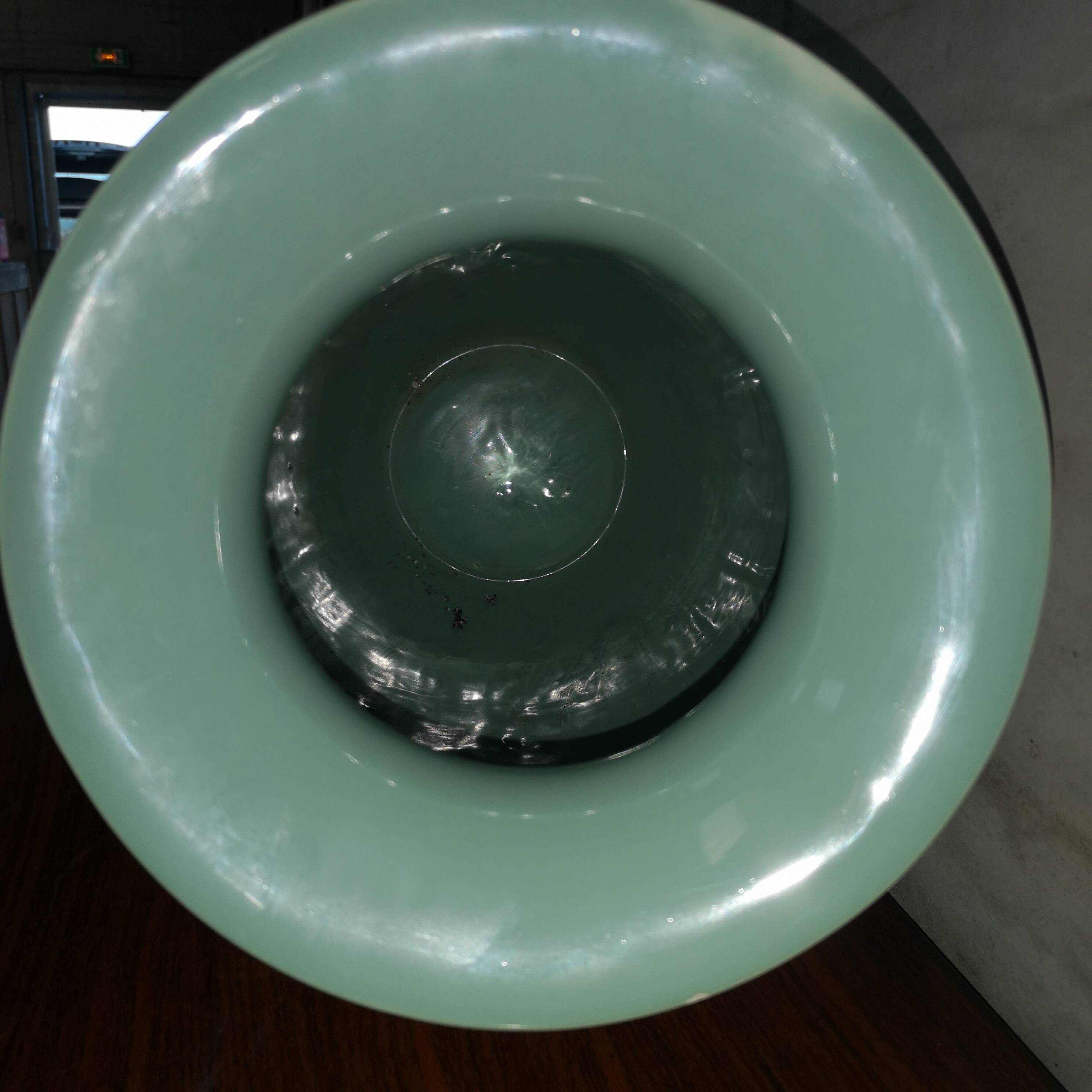 Celadon green vase ceramic manufacture to identify art deco 1940 1950