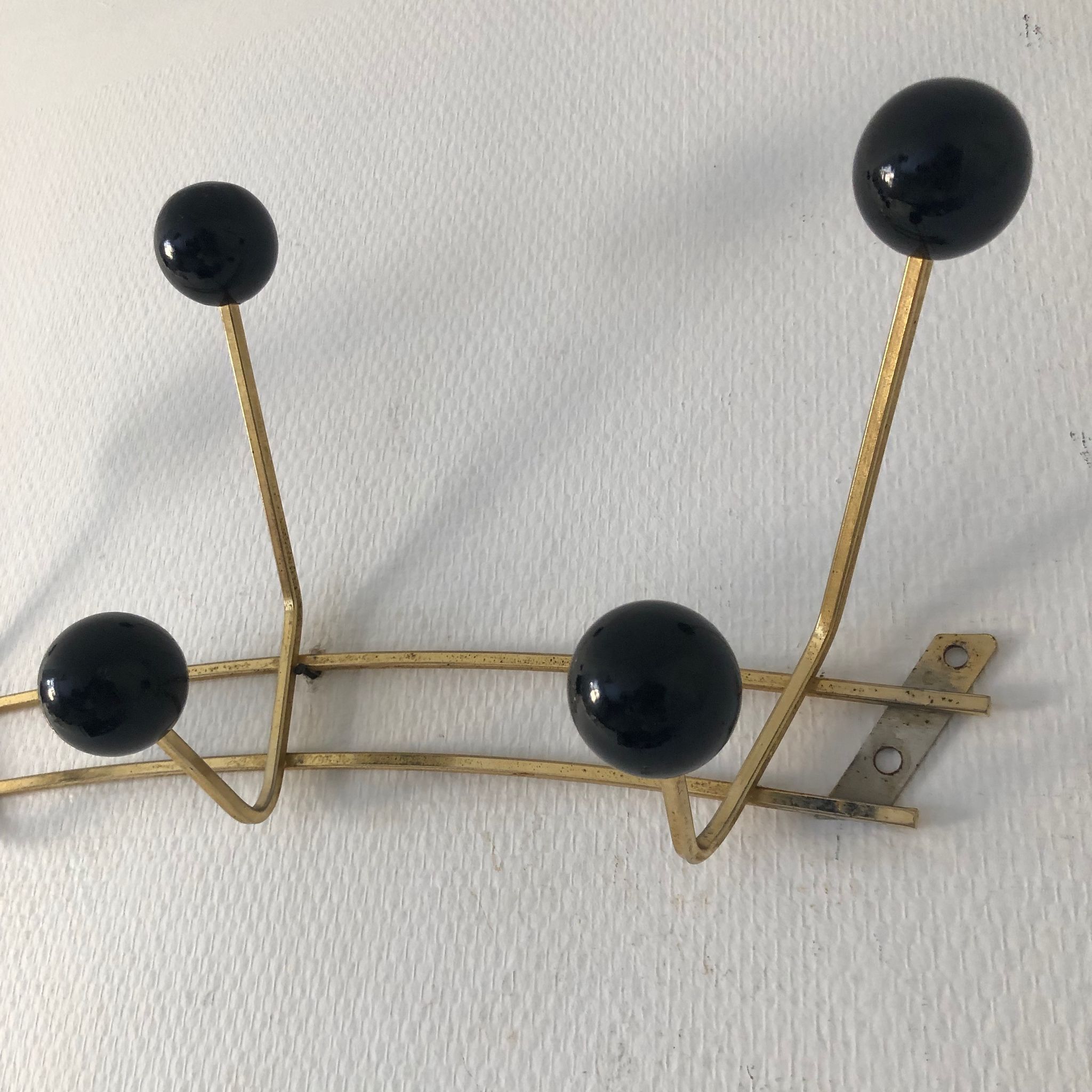 Hanger Golden 6 hooks balls vintage 1960