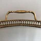 Neoclassical style rolling table in brass